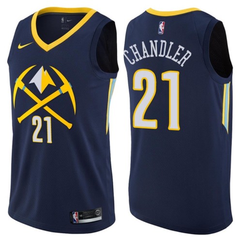 Men's Denver Nuggets #21 Wilson Chandler 2017-18 Navy Stitched NBA Jersey Men's Denver Nuggets #21 Wilson Chandler 2017-18 Navy Stitched NBA Jersey